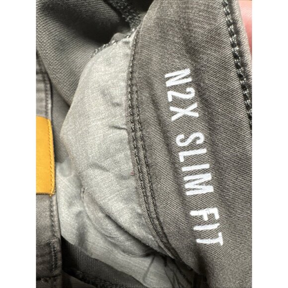 Du/er Mens 33x30 Green Gray Denim Jeans N2X Slim Stretch - Picture 8 of 10